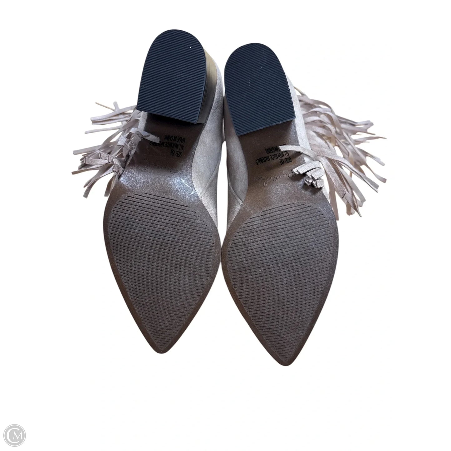 Boots Ankle Heels By Qupid In Tan, Size: 6.5