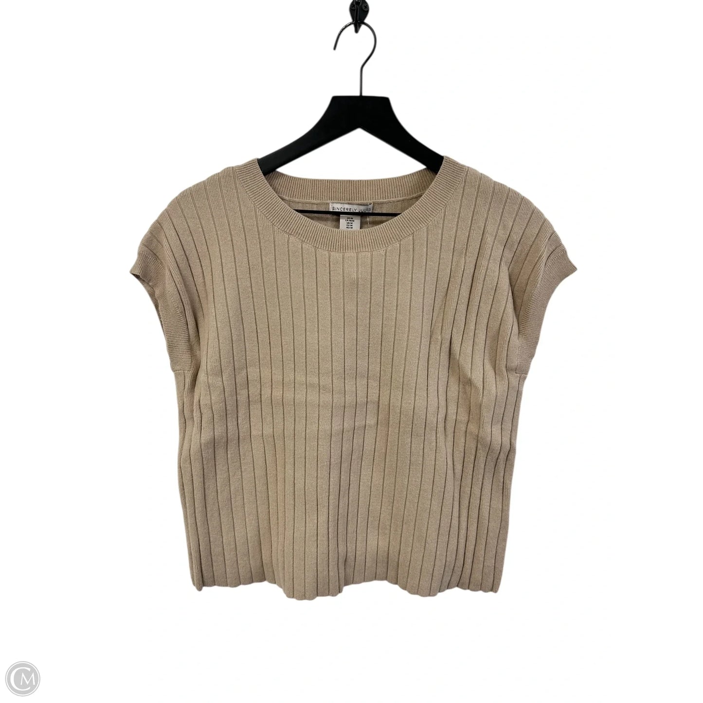 Sweater Short Sleeve By Sincerely Jules In Tan, Size: M