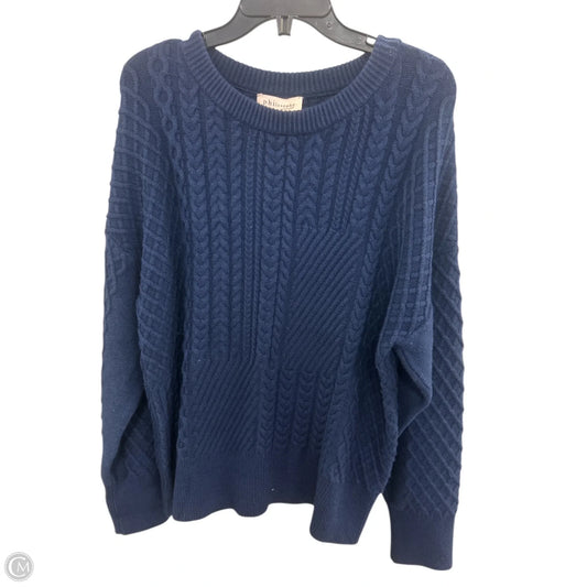 Sweater By Philosophy In Navy, Size: Xl