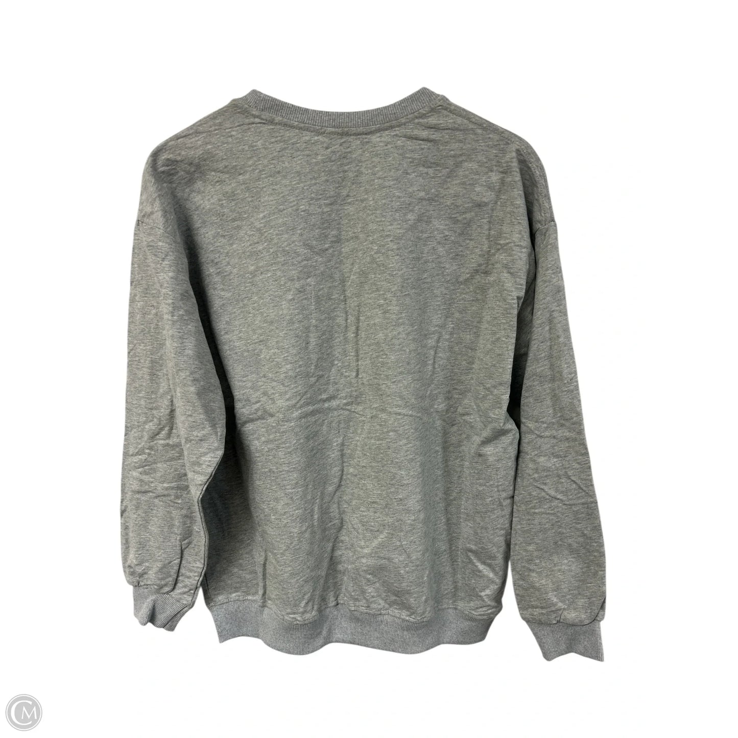 Top Long Sleeve By Cme In Grey, Size: L