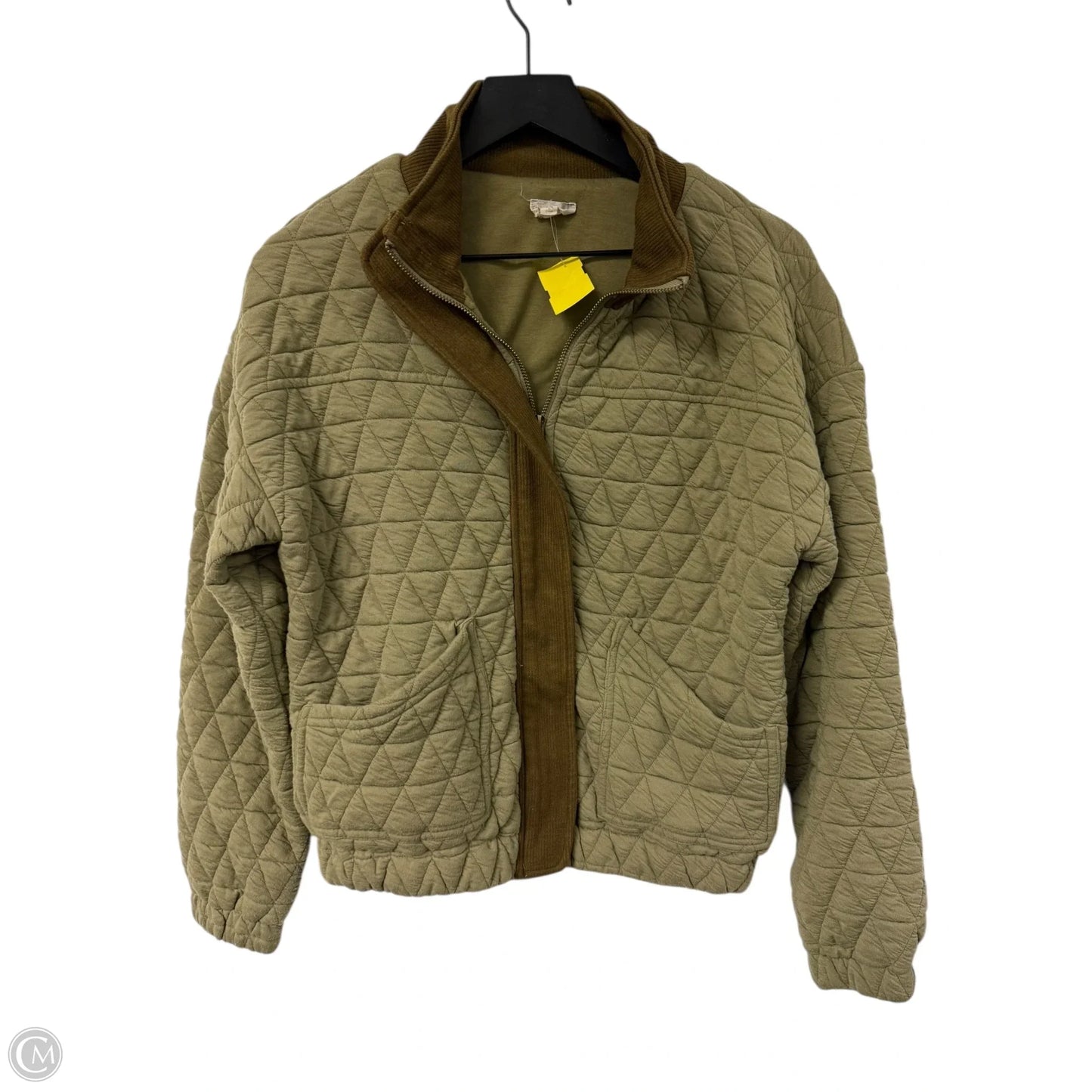 Jacket Puffer & Quilted By Hem & Thread In Green, Size: S