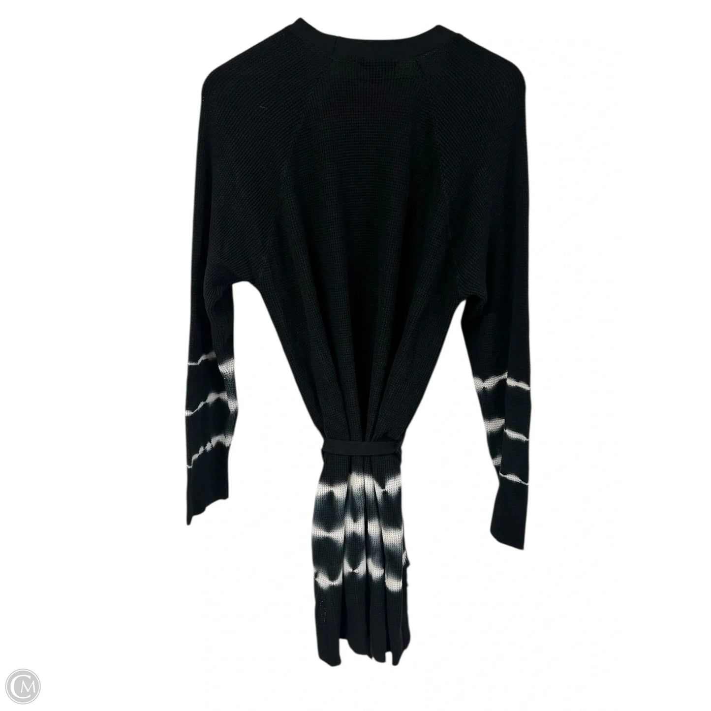 Sweater Cardigan By Simply Vera In Black & White, Size: Xl