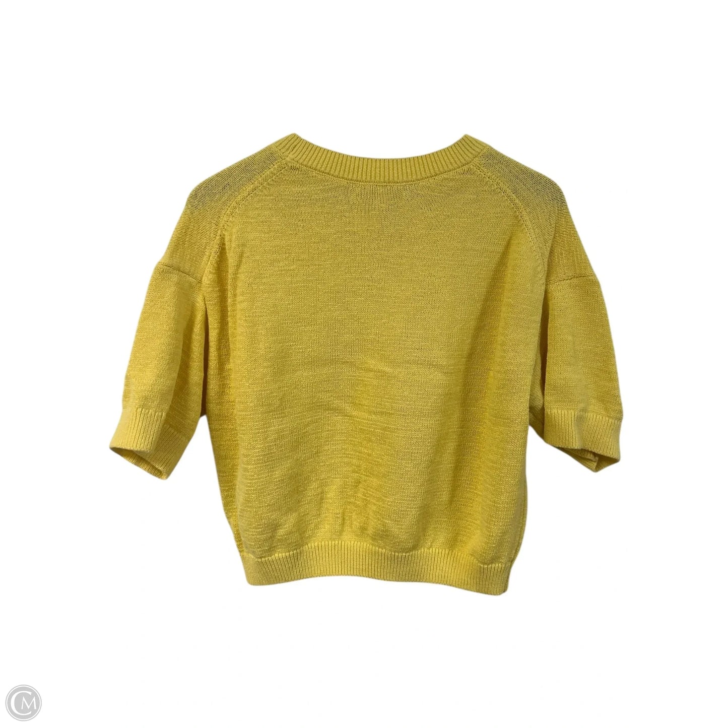 Sweater Short Sleeve By Banana Republic In Yellow, Size: L