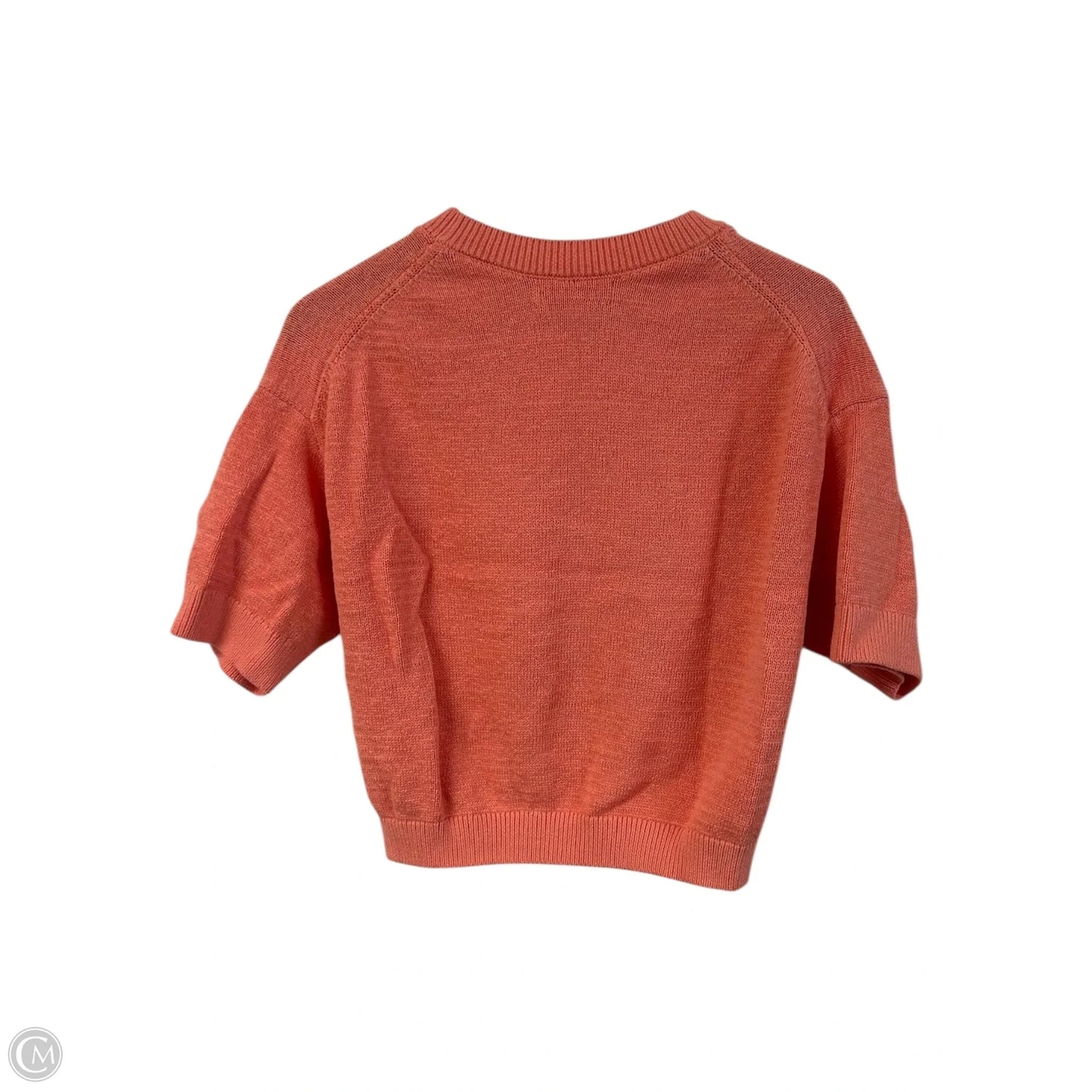 Sweater Short Sleeve By Banana Republic In Orange, Size: L