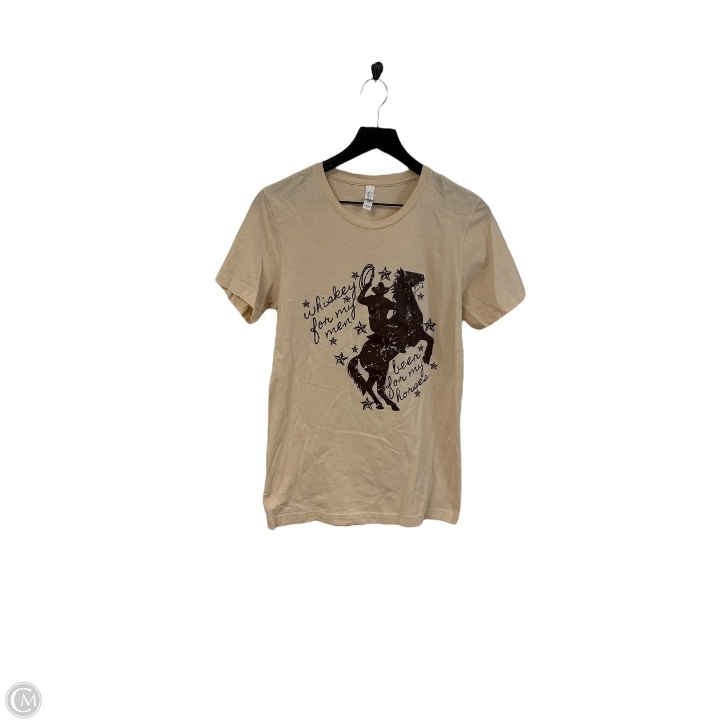 Top Short Sleeve Basic By Bella + Canvas In Cream, Size: S