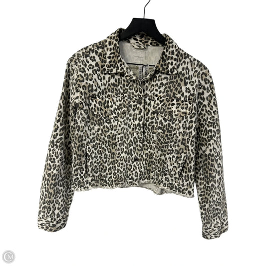 Jacket Denim By Thread And Supply In Leopard Print, Size: S