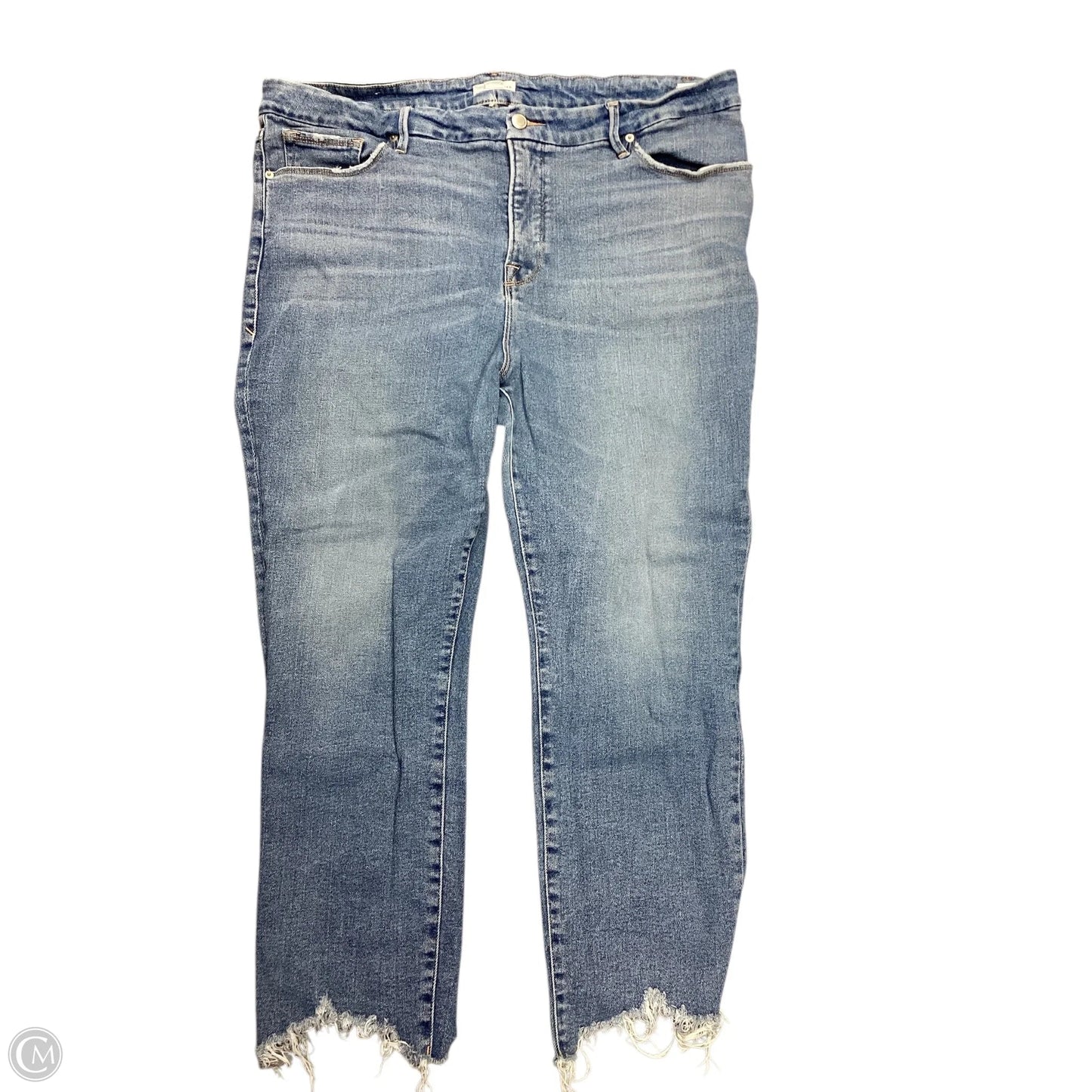 Jeans Skinny By Good American In Blue Denim, Size: 18