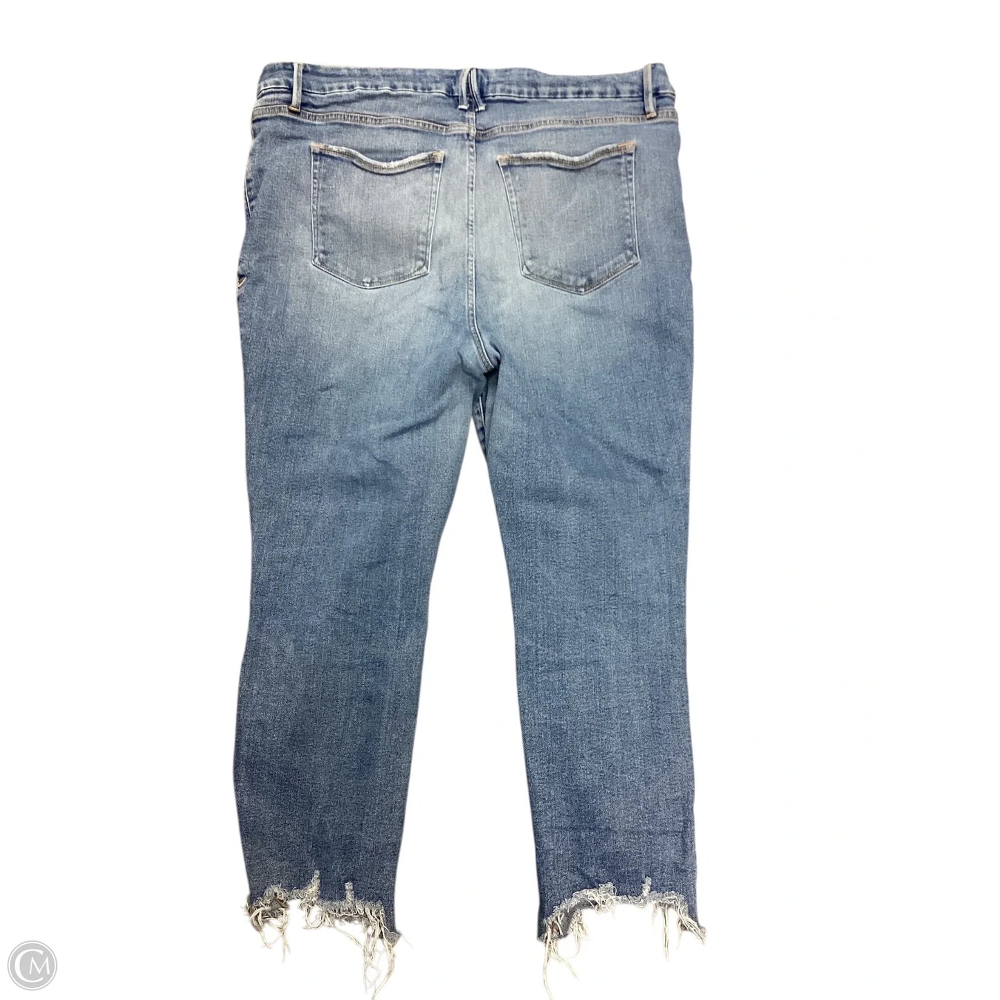 Jeans Skinny By Good American In Blue Denim, Size: 18