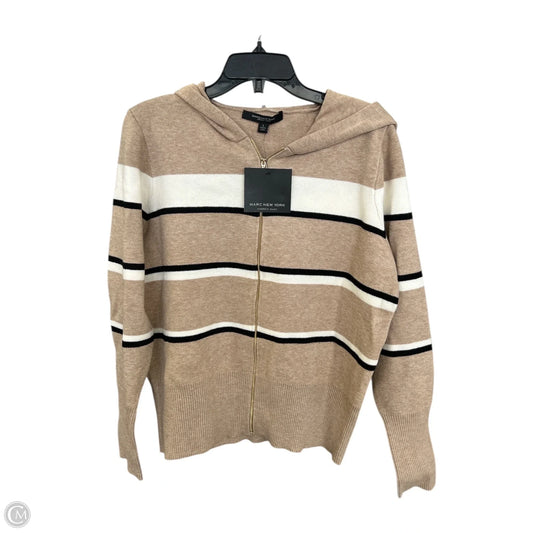 Sweater Cardigan By Marc New York In Cream & Tan, Size: L