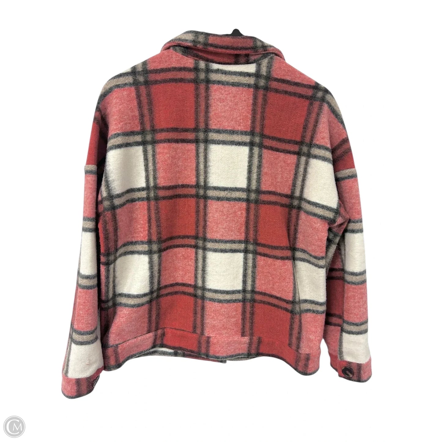 Jacket Shirt By Staccato In Brown & Orange, Size: M