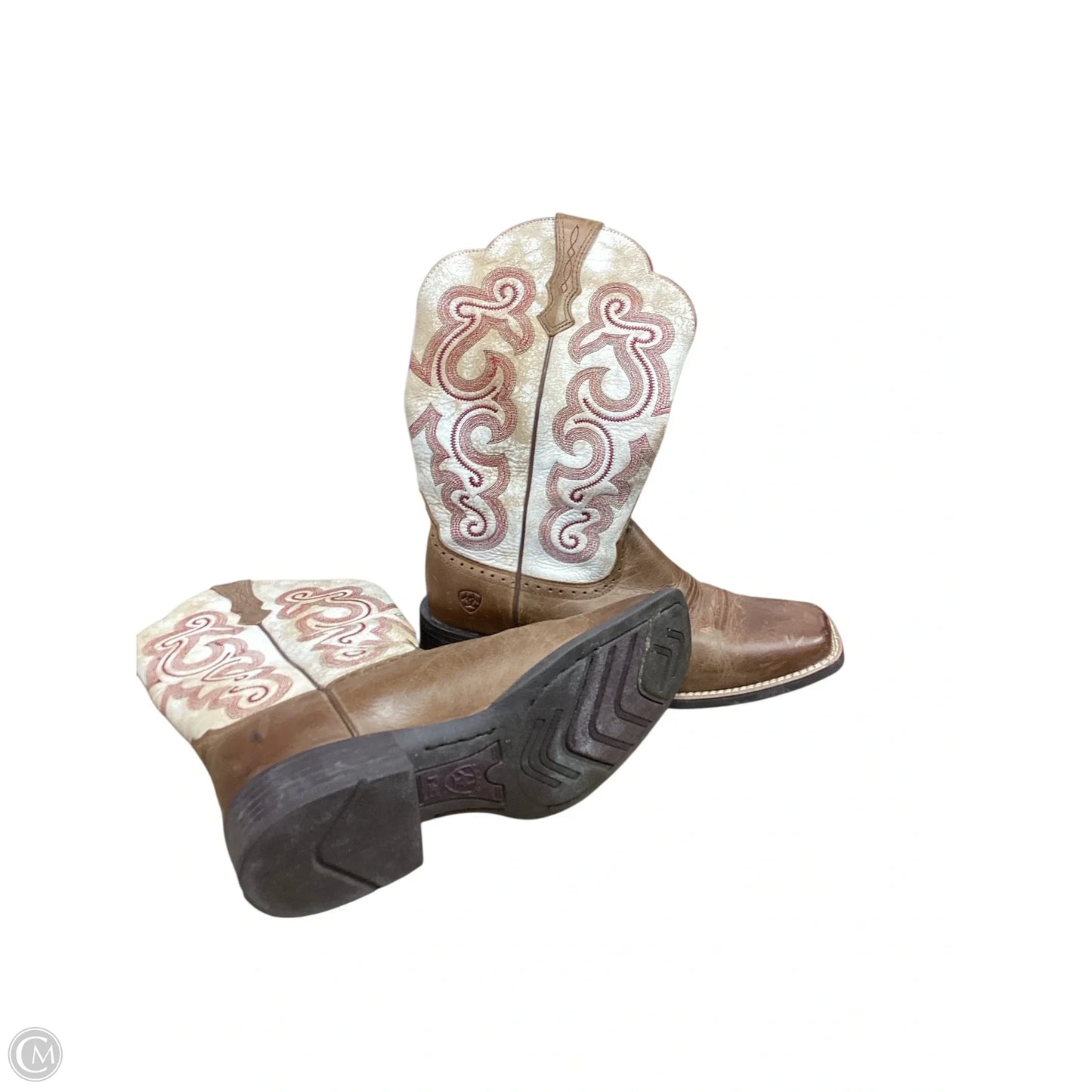 Boots Western By Ariat In Brown & Red, Size: 8.5