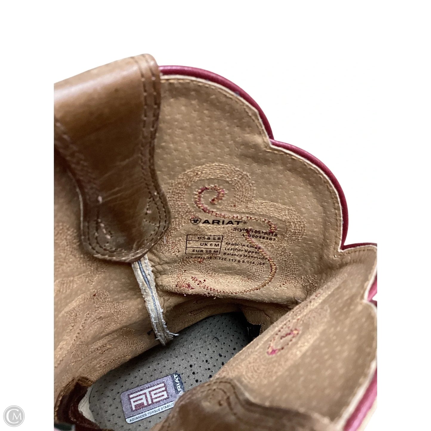 Boots Western By Ariat In Brown & Red, Size: 8.5