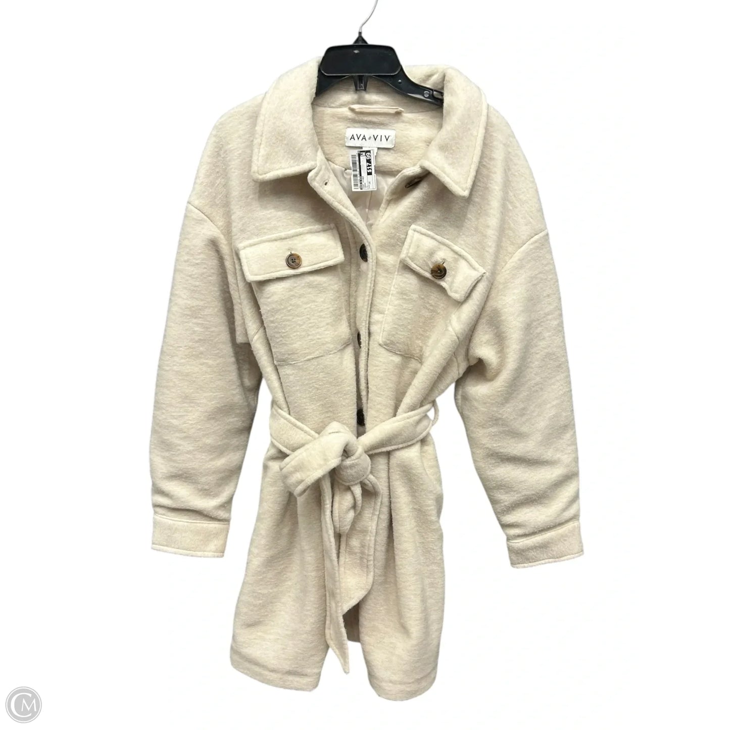 Coat Other By Ava & Viv In Cream, Size: 1x
