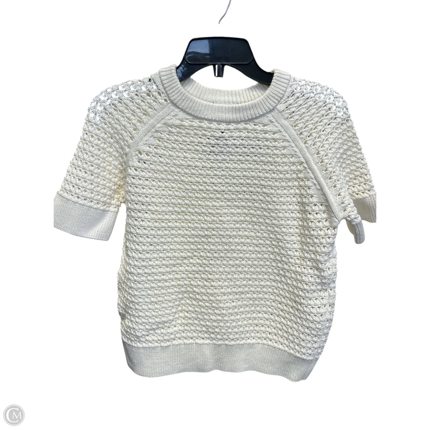 Sweater Short Sleeve By Varley In Cream, Size: S