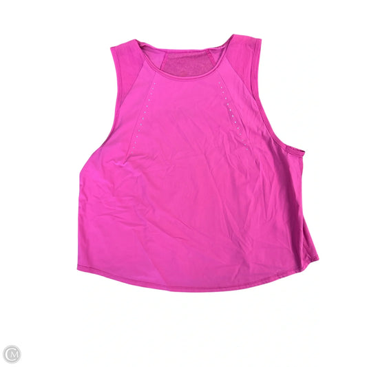 Athletic Tank Top By Lululemon In Pink, Size: 6