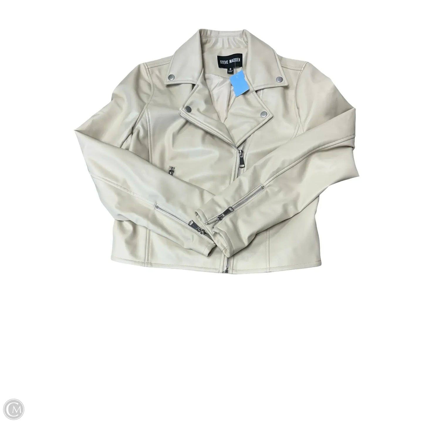 Jacket Moto By Steve Madden In Tan, Size: S