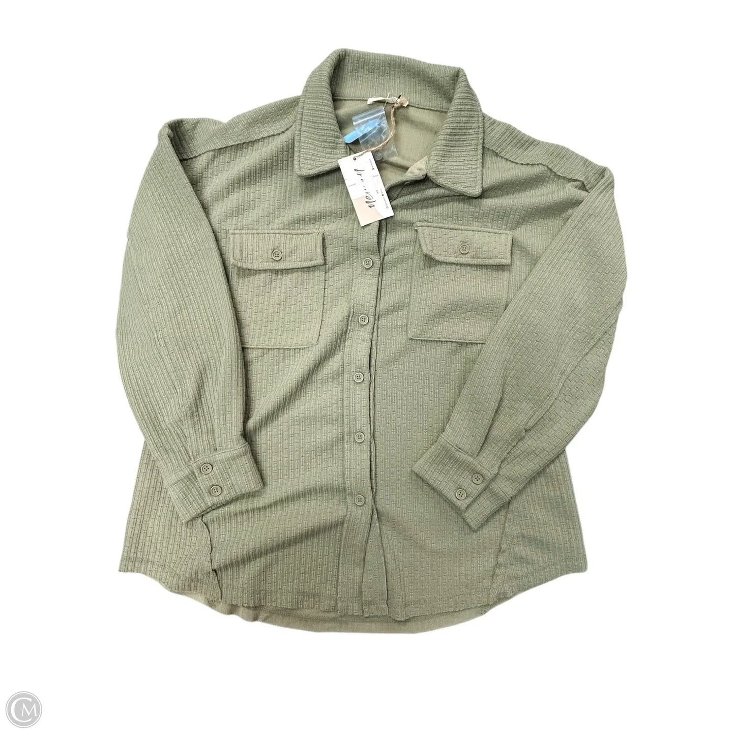 Blouse Long Sleeve By New In In Green, Size: S