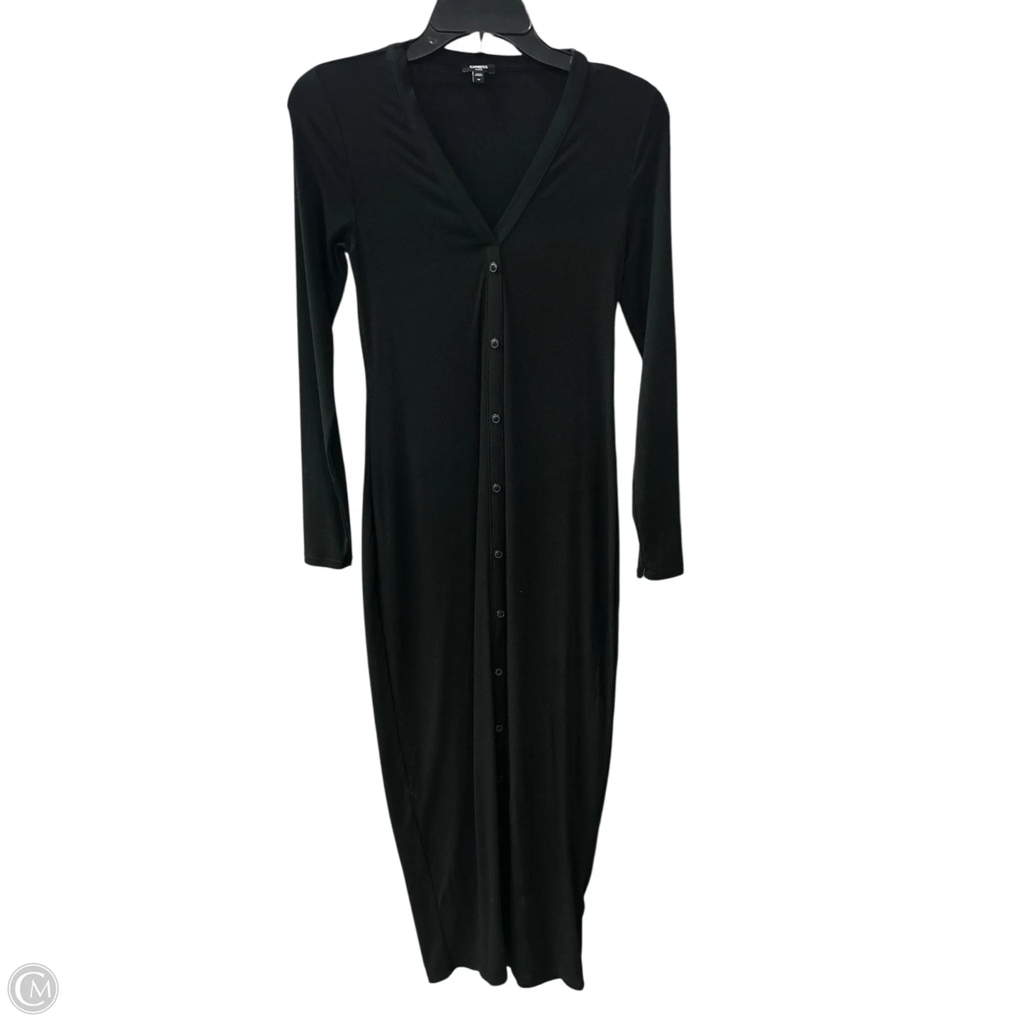 Dress Casual Maxi By Express In Black, Size: Xs