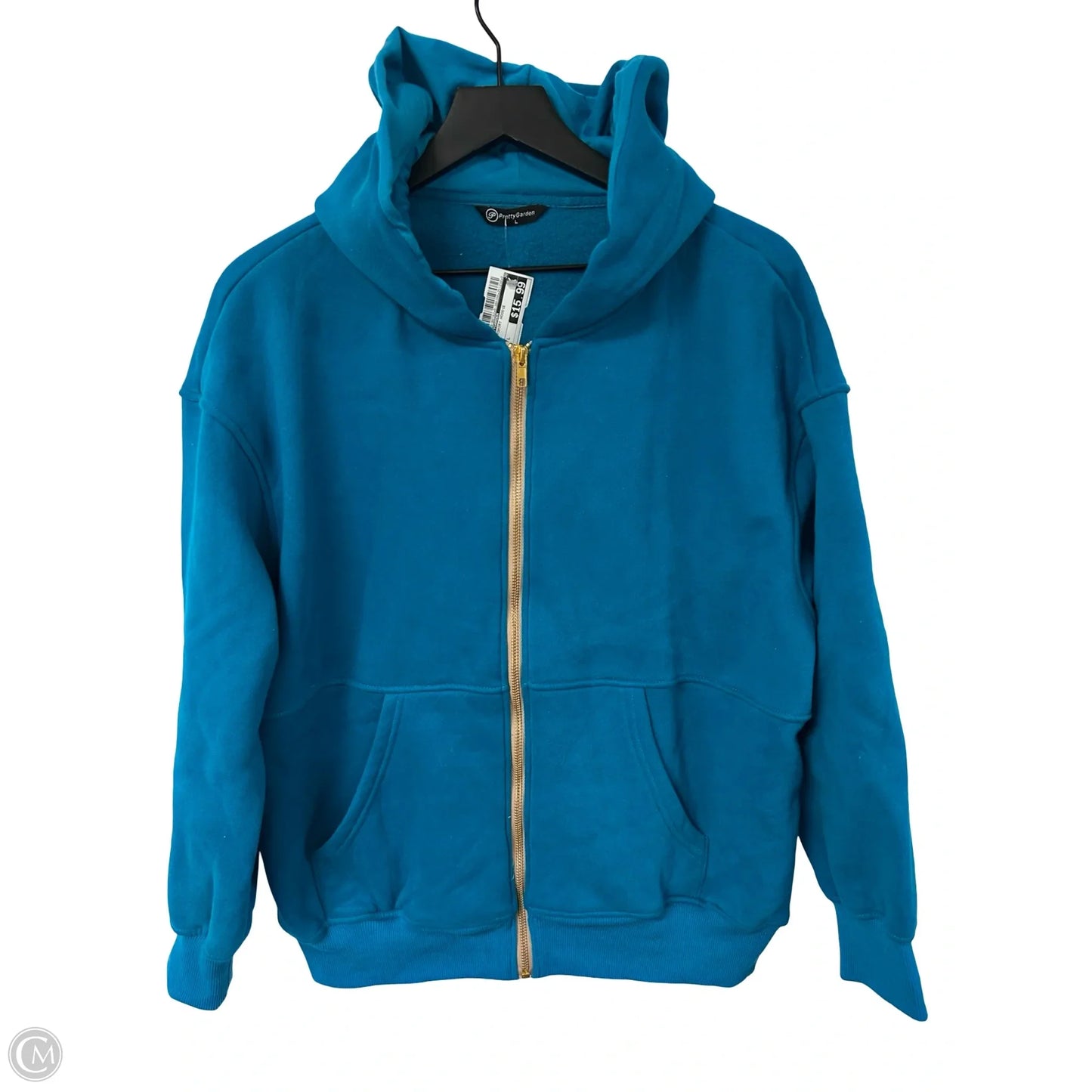 Sweatshirt Hoodie By Prettygarden In Blue, Size: L
