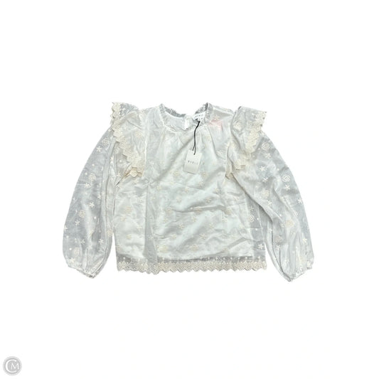 Top Long Sleeve By Mable In White, Size: S