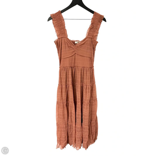 Dress Casual Midi By Max Studio In Orange, Size: S