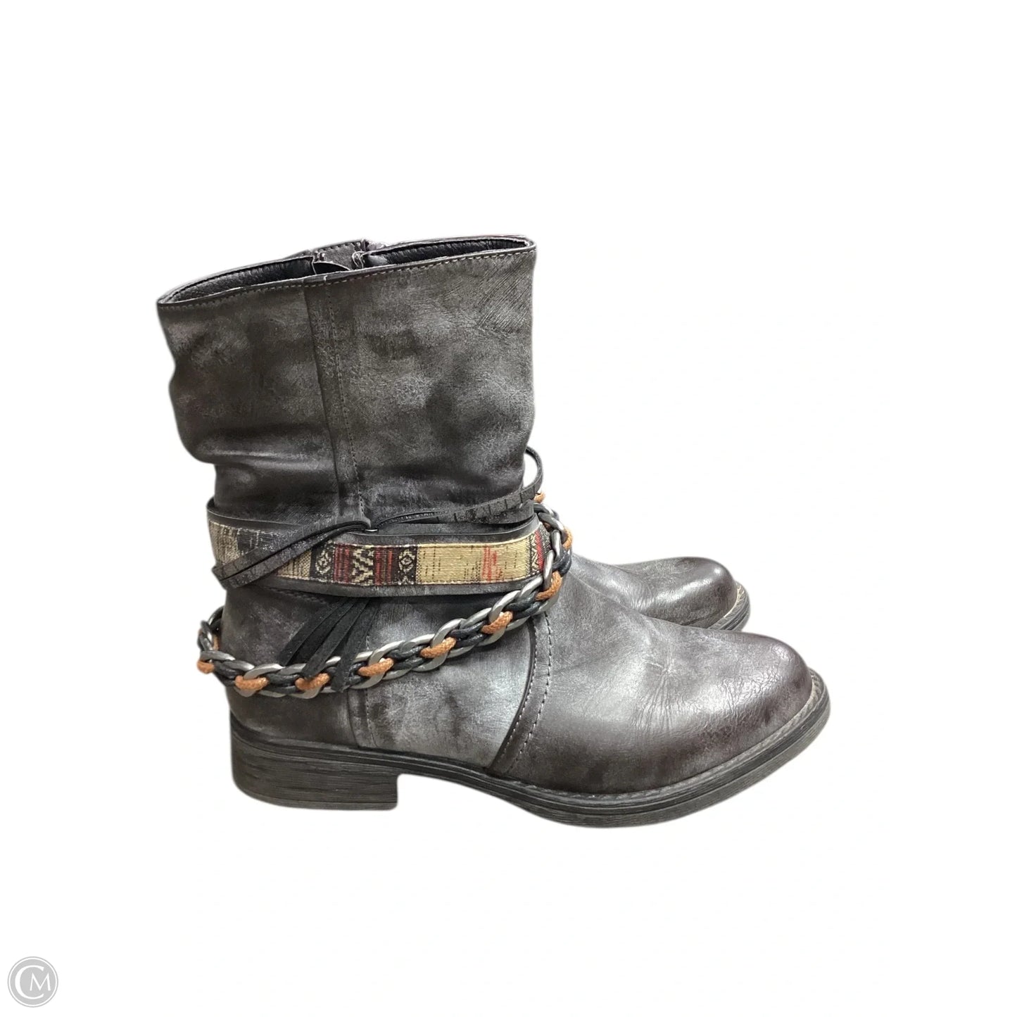 Boots Ankle Flats By Not Rated In Grey, Size: 7.5