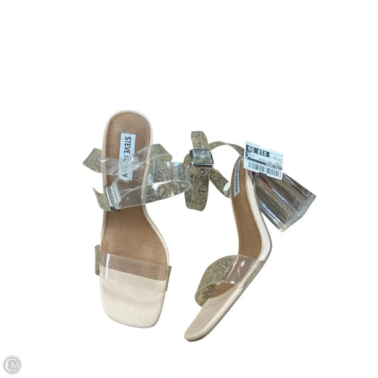 Sandals Heels Block By Steve Madden In Clear, Size: 7.5