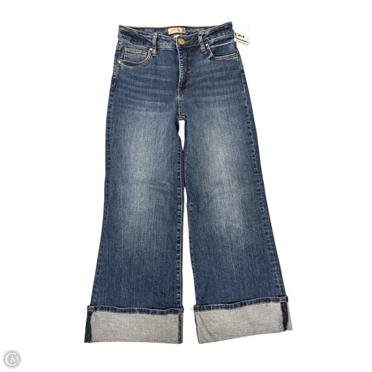 Jeans Wide Leg By Kut In Blue Denim, Size: 0