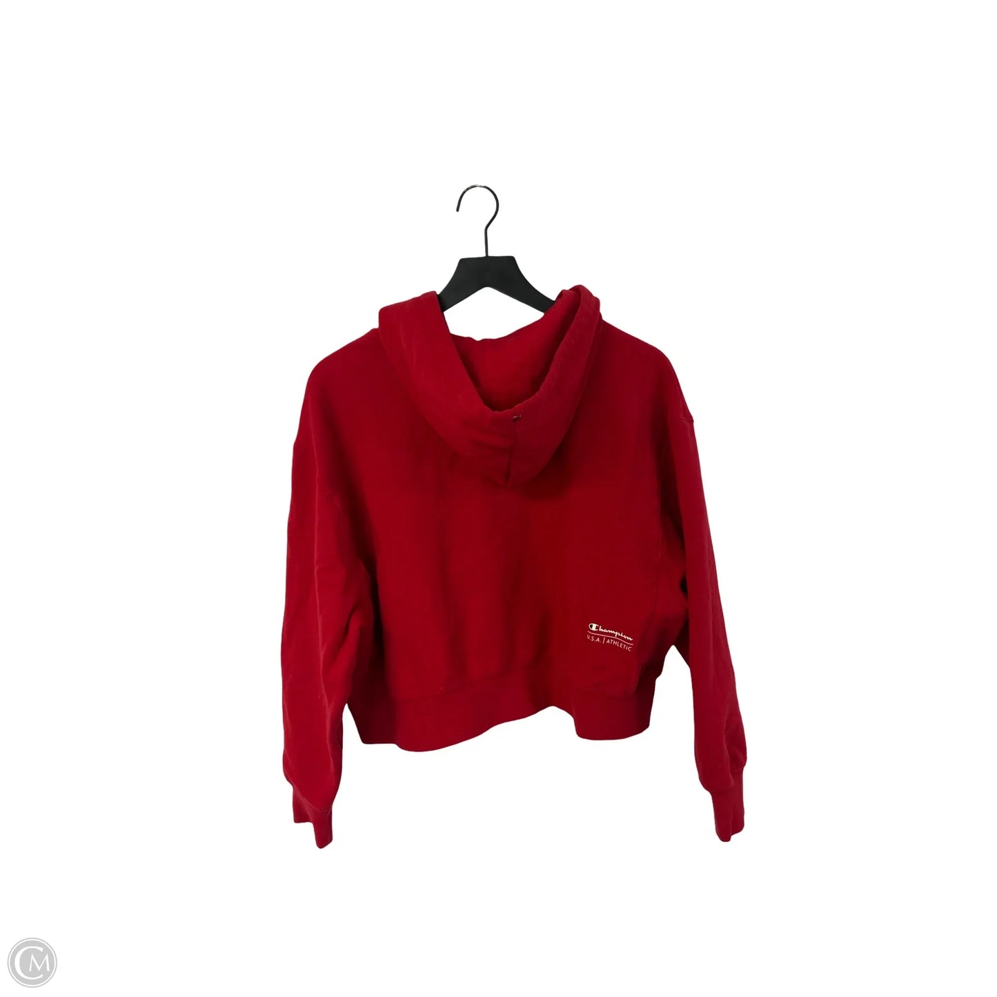 Sweatshirt Hoodie By Champion In Red, Size: L
