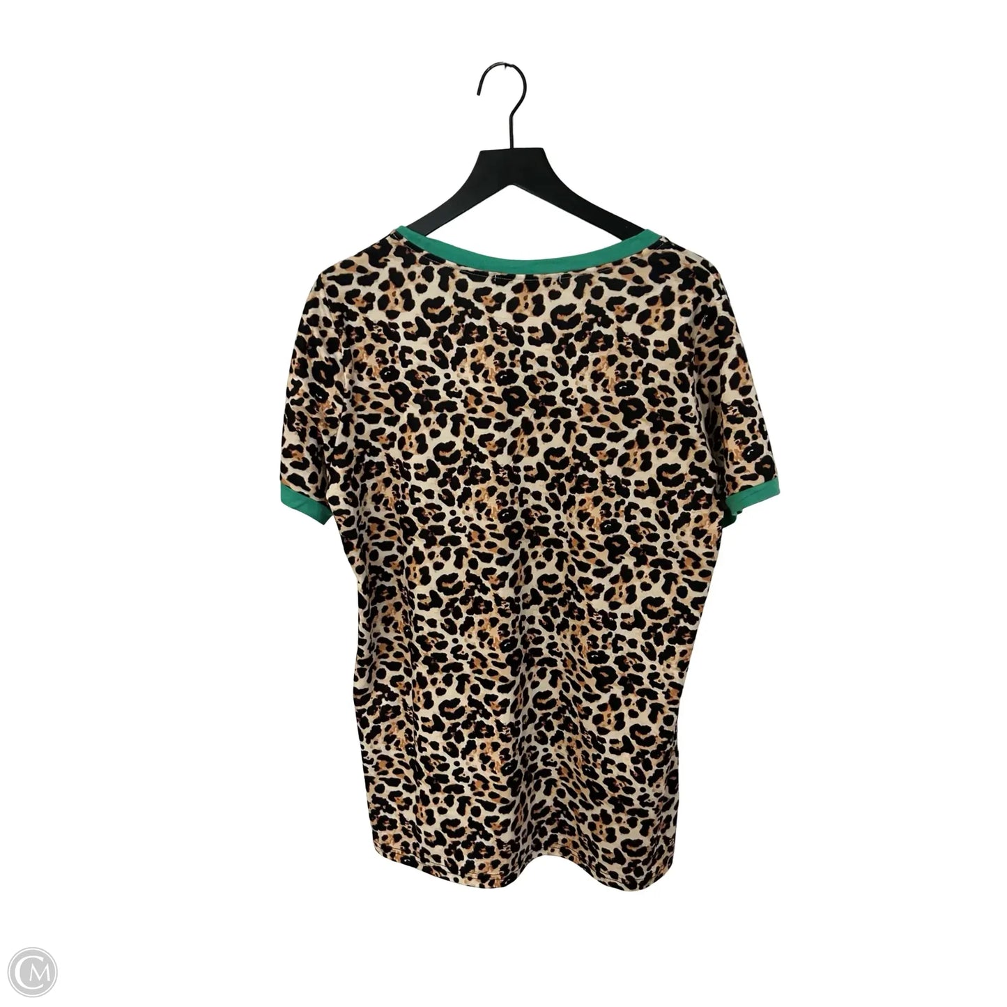 Top Short Sleeve By Cmc In Leopard Print, Size: Xl