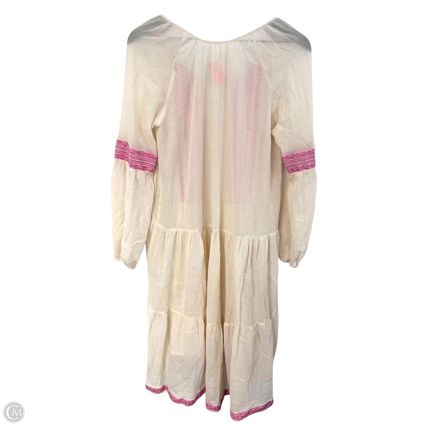 Dress Casual Midi By Free People In Cream & Pink, Size: S
