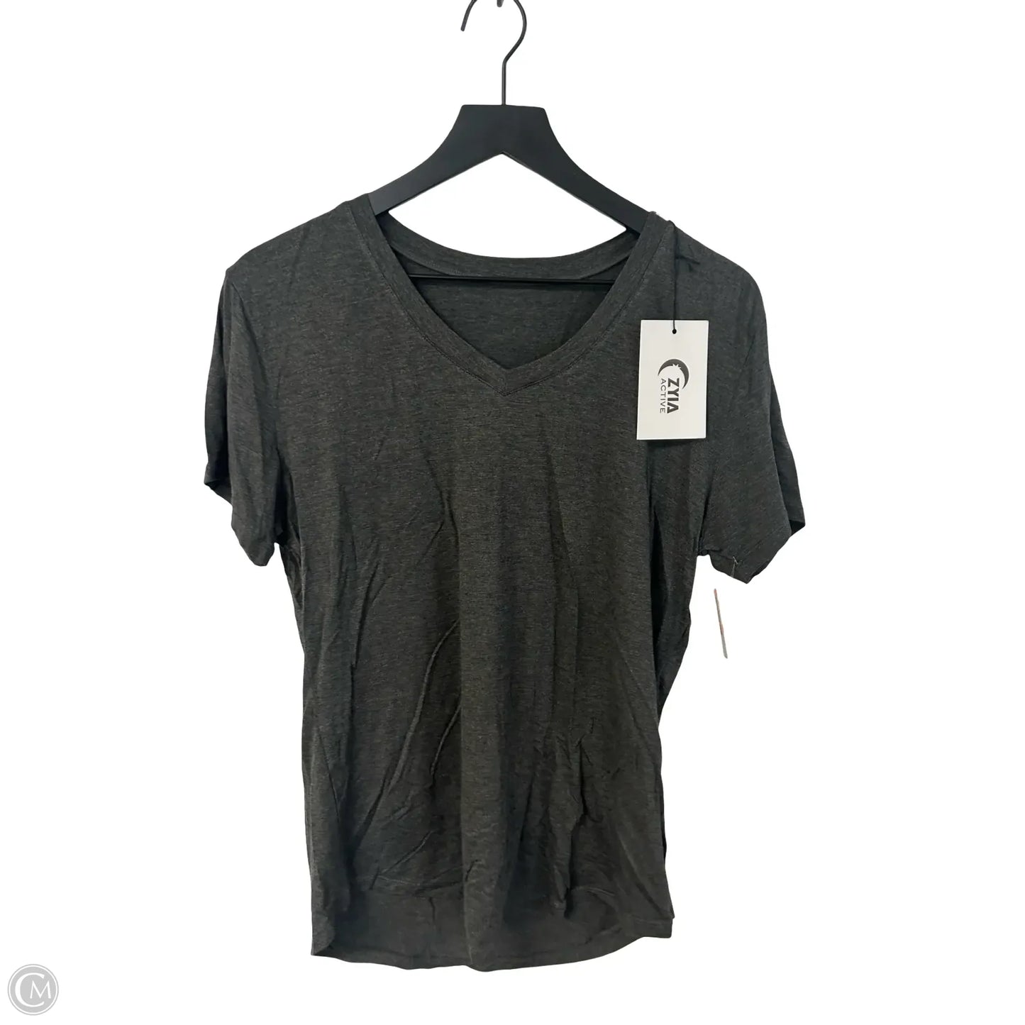Athletic Top Short Sleeve By Zyia In Grey, Size: M