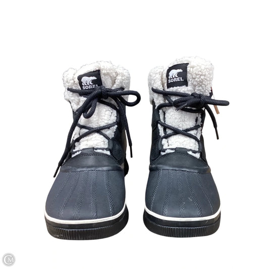 Boots Snow By Sorel In Black & Cream, Size: 11