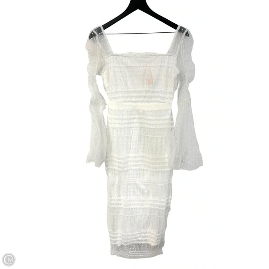 Dress Party Midi By Venus In White, Size: S