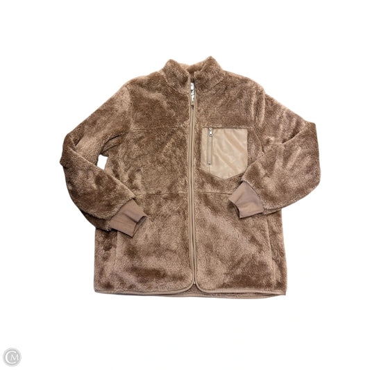 Jacket Faux Fur & Sherpa By Cabi In Brown, Size: S