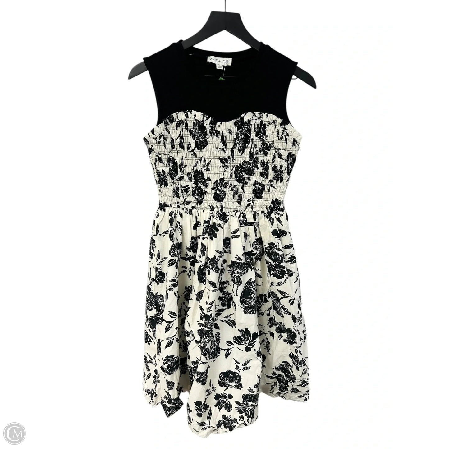 Dress Casual Midi By She + Sky In Black & White, Size: S