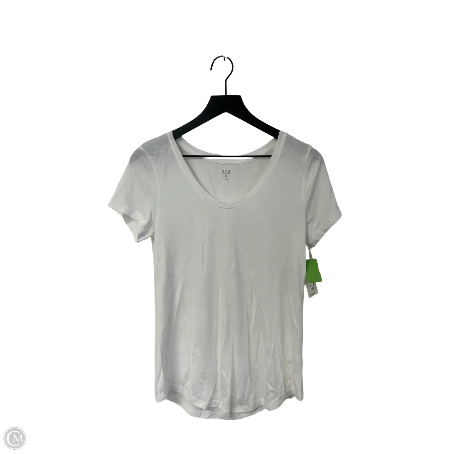 Top Short Sleeve Basic By Ana In White, Size: M