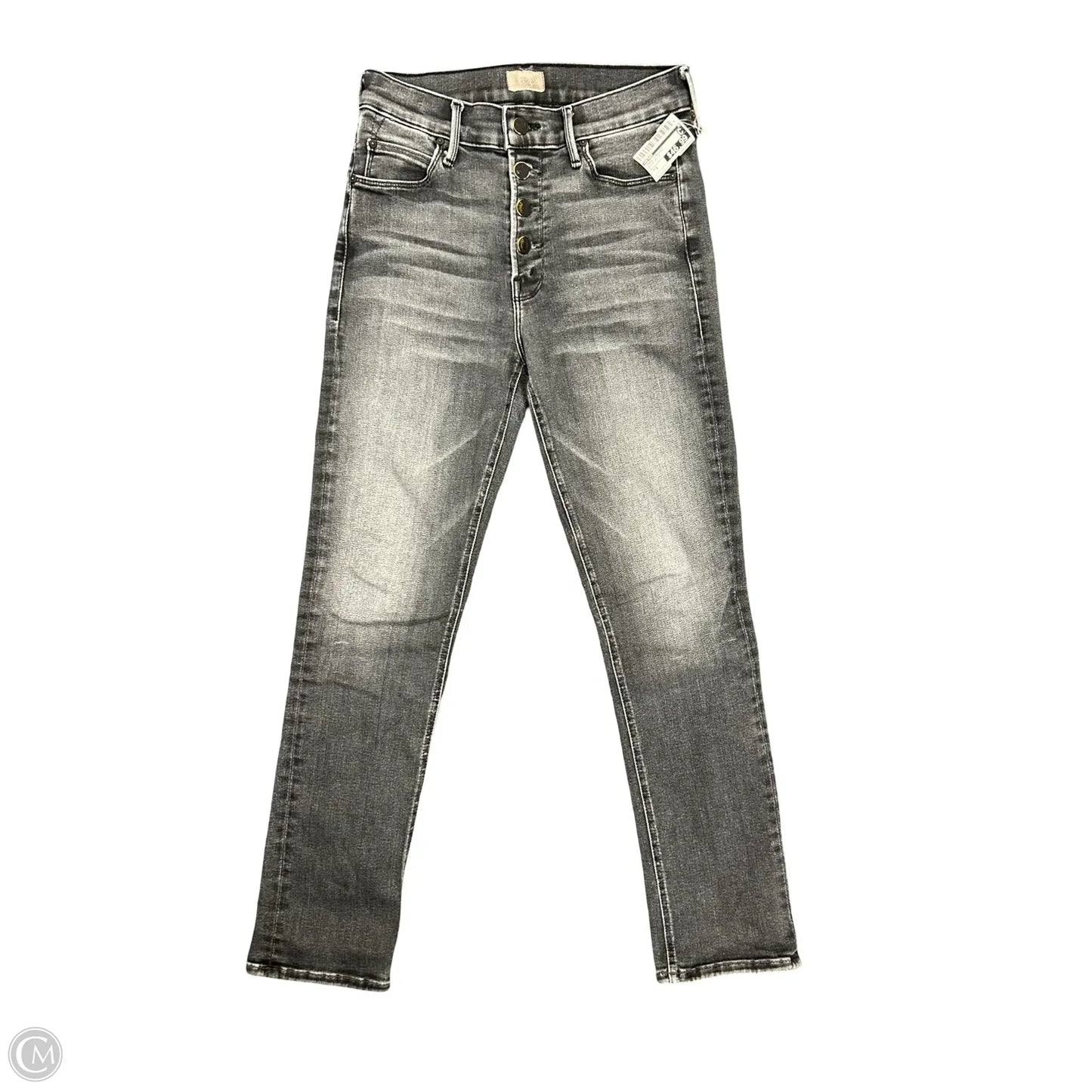 Jeans Straight By Mother In Black Denim, Size: 2