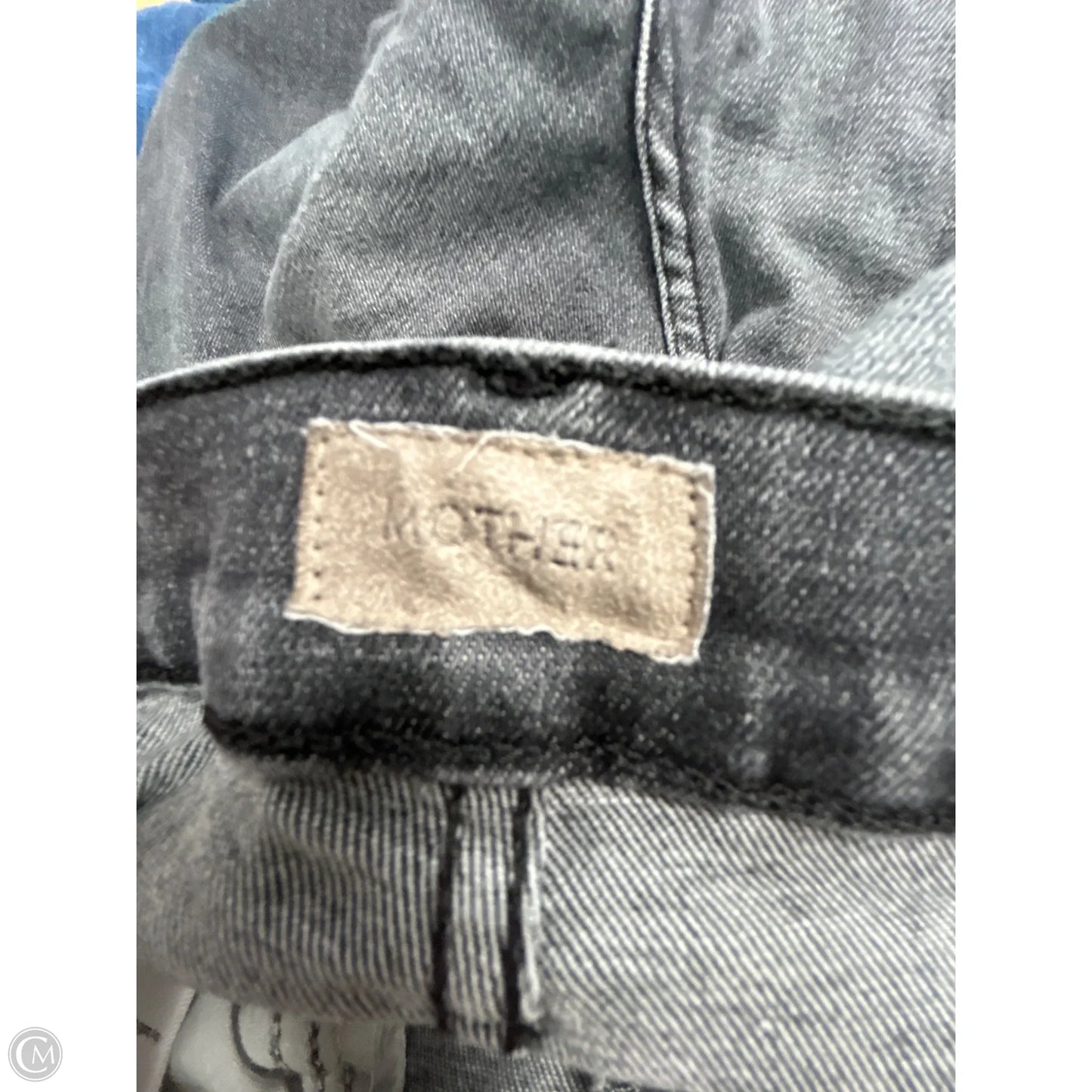 Jeans Straight By Mother In Black Denim, Size: 2