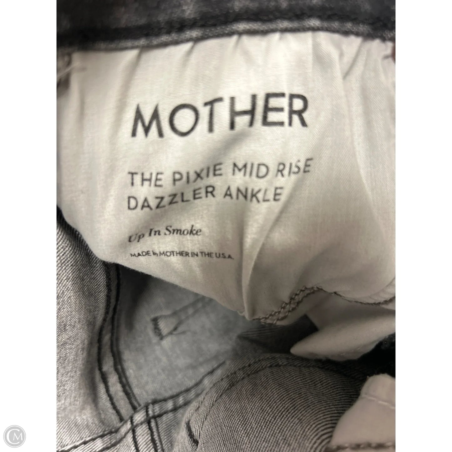 Jeans Straight By Mother In Black Denim, Size: 2