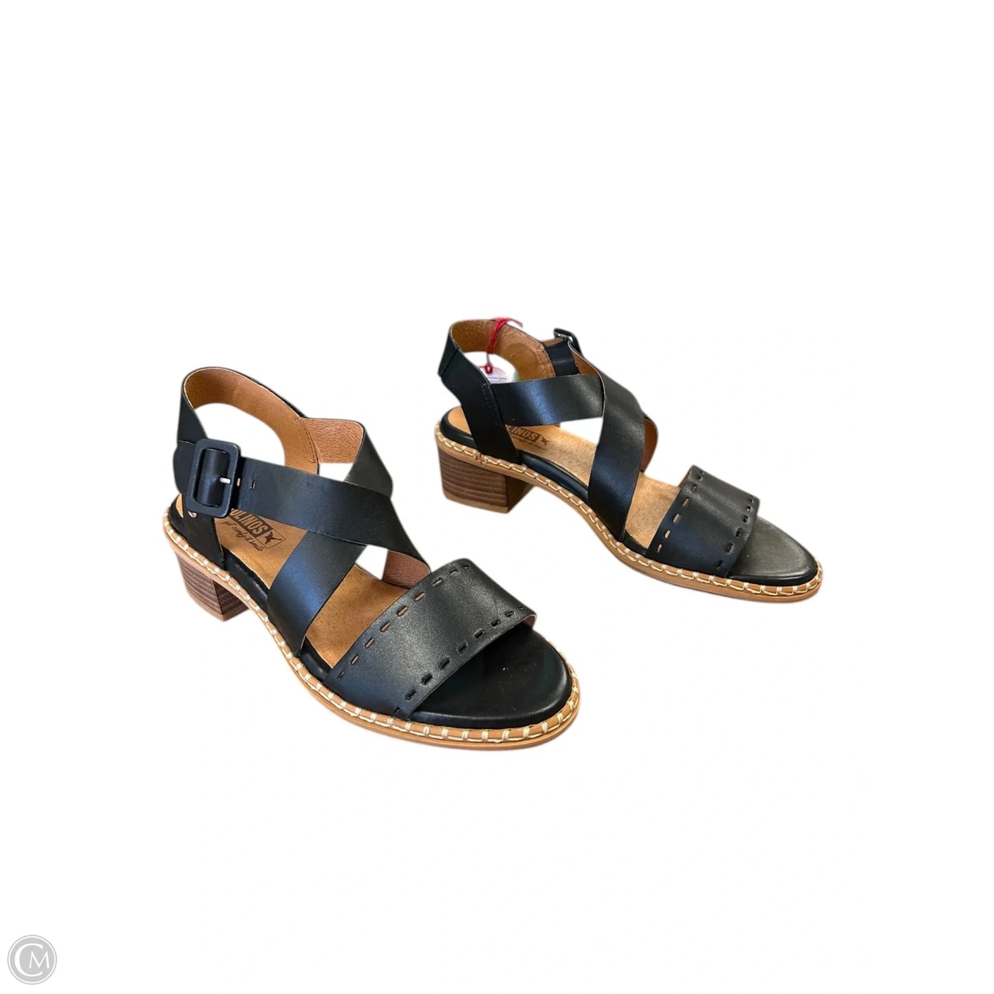 Sandals Heels Block By Pikolinos In Black, Size: 6.5