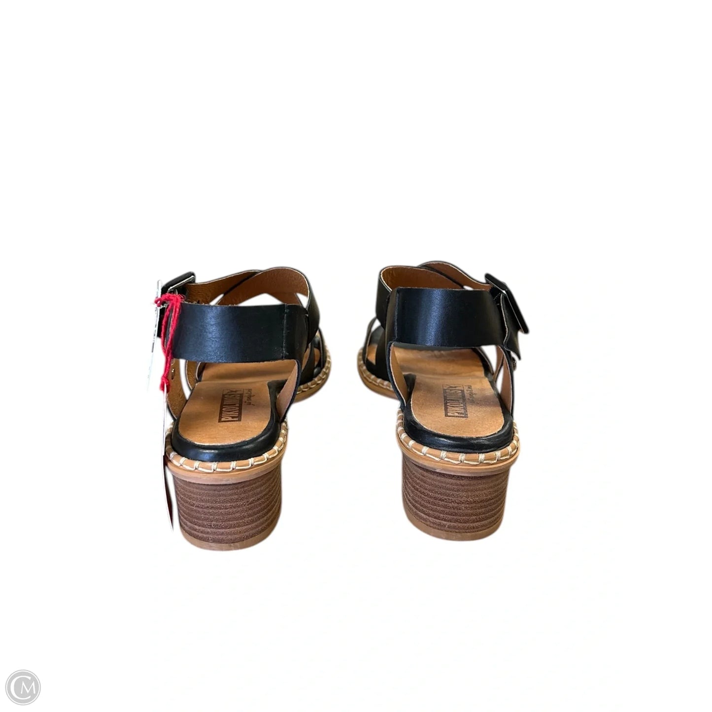 Sandals Heels Block By Pikolinos In Black, Size: 6.5