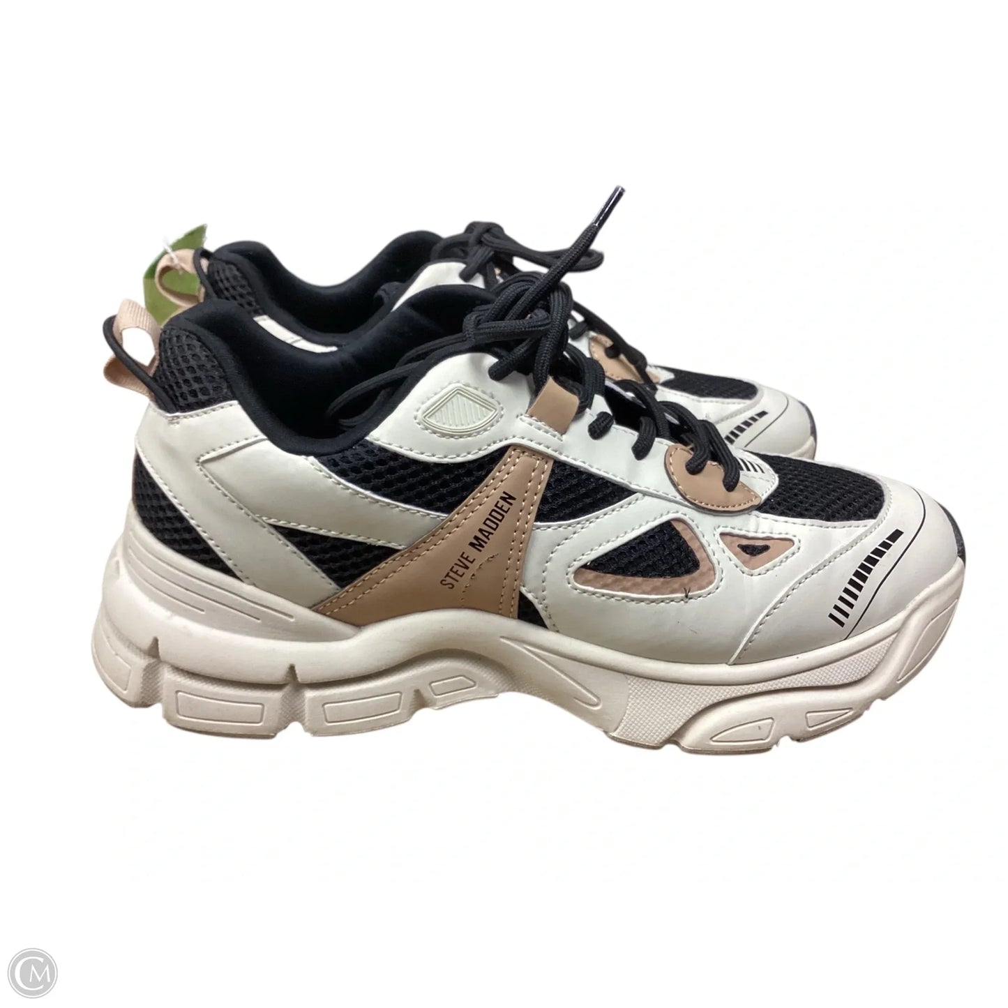 Shoes Sneakers By Steve Madden In Black & Tan, Size: 10