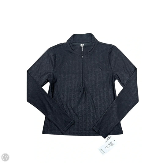 Athletic Top Long Sleeve Collar By Lacoste In Black, Size: M
