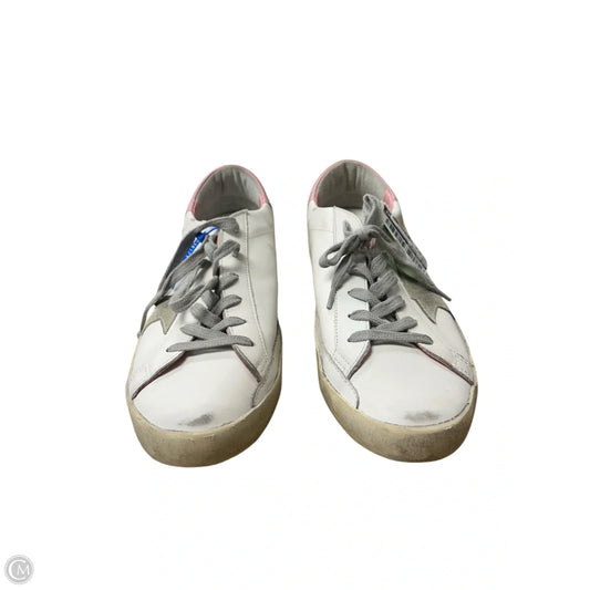 Shoes Luxury Designer By Golden Goose In Pink & White, Size: 10.5