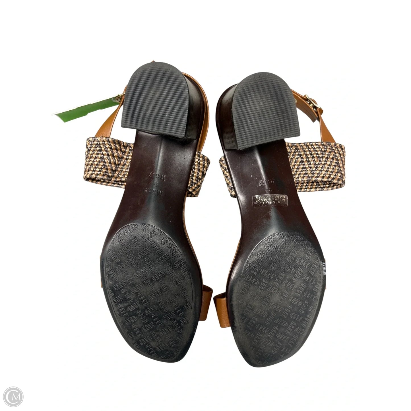 Sandals Heels Kitten By Italian Shoemakers In Brown, Size: 8
