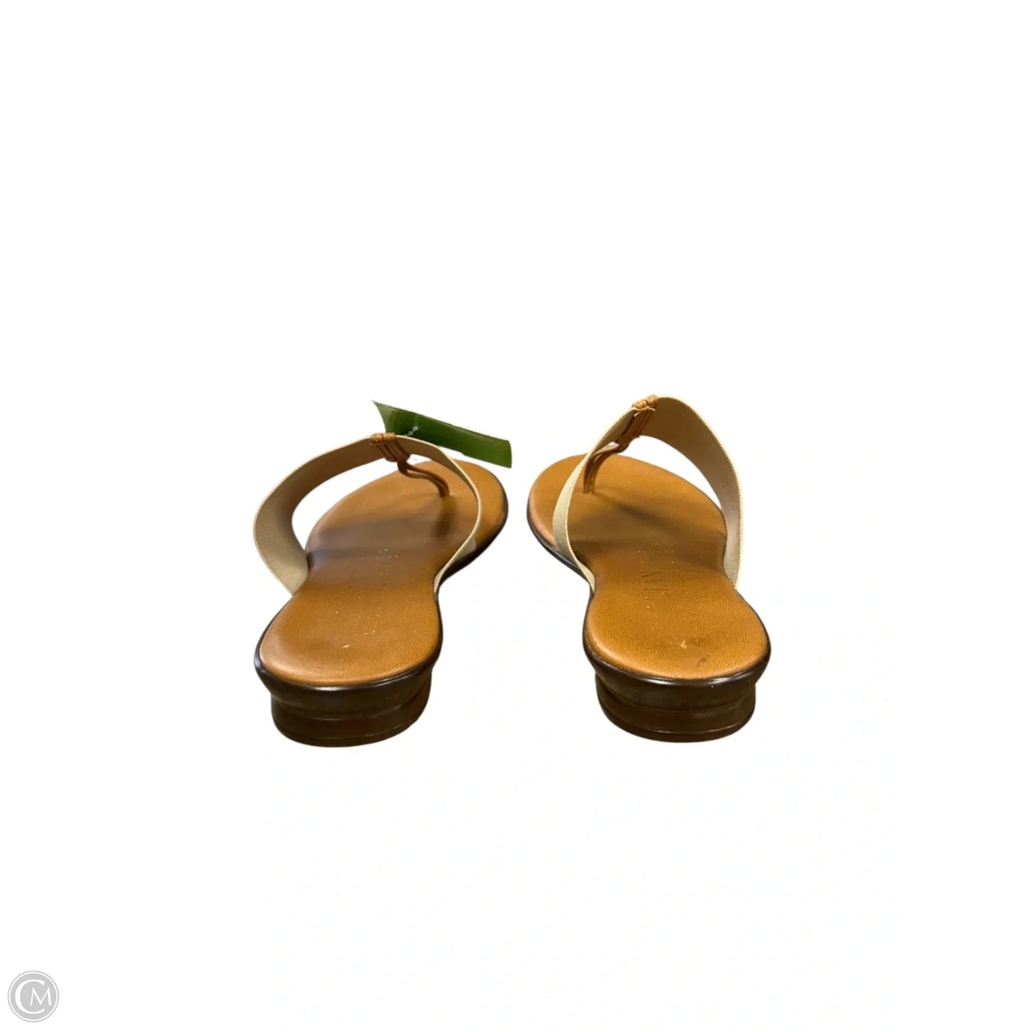 Sandals Flats By Italian Shoemakers In Tan, Size: 6