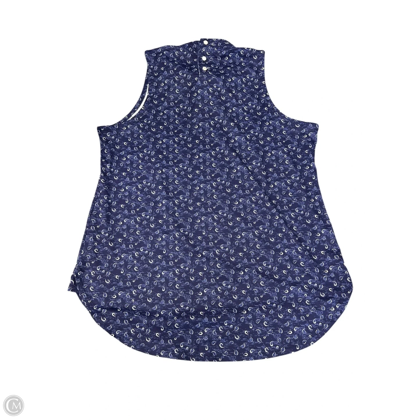 Athletic Tank Top By Peter Millar In Blue & White, Size: L