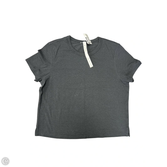 Athletic Top Short Sleeve By Lululemon In Black, Size: 6