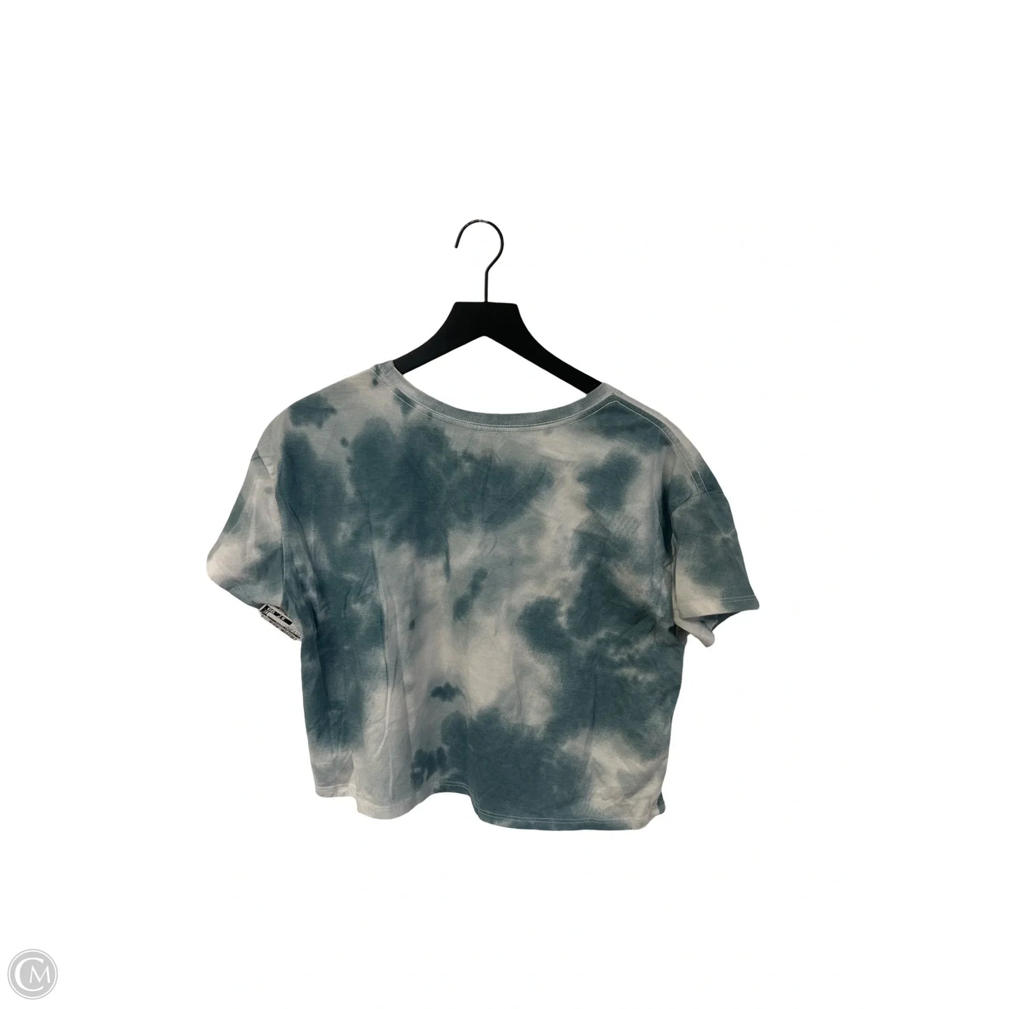 Top Short Sleeve Basic By Clothes Mentor In Blue & White, Size: L